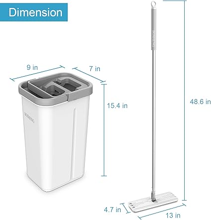 MOP CLEANER WITH BUCKET & 2 EXTRA MOP FIBER