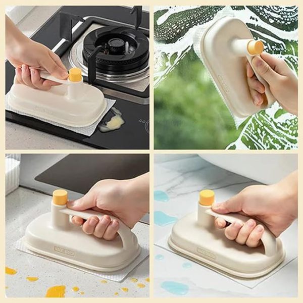 REPLACEABLE MAGIC BRUSH WITH 50 DISPOSABLE CLOTH PAPER