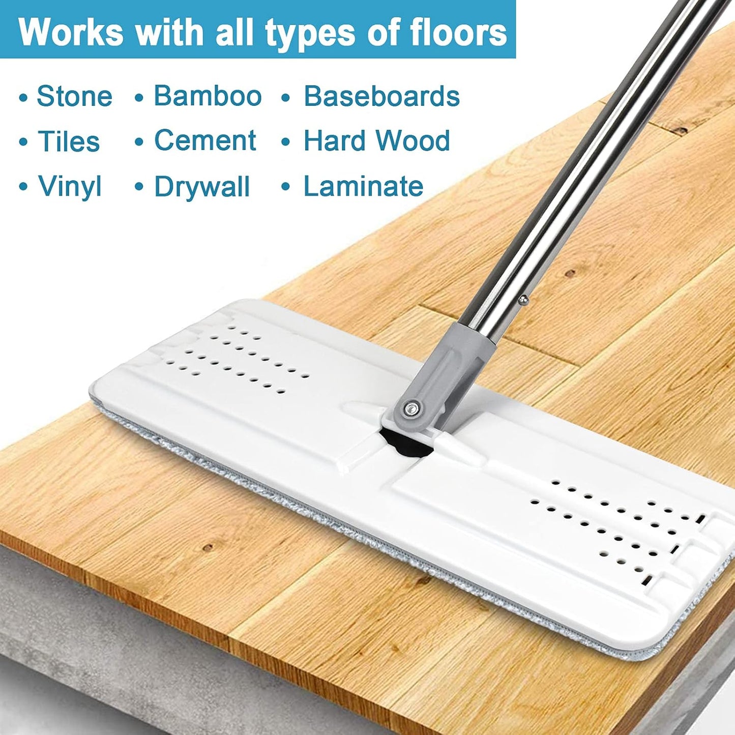 MOP CLEANER WITH BUCKET & 2 EXTRA MOP FIBER