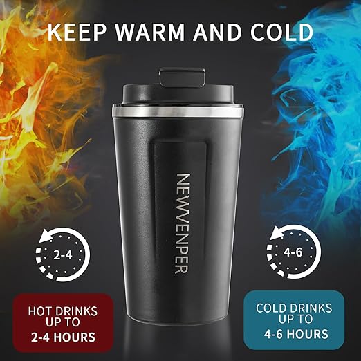 Stainless Steel Vacuum Insulated Travel Coffee Mug,Temperature Display Insulated Tumbler