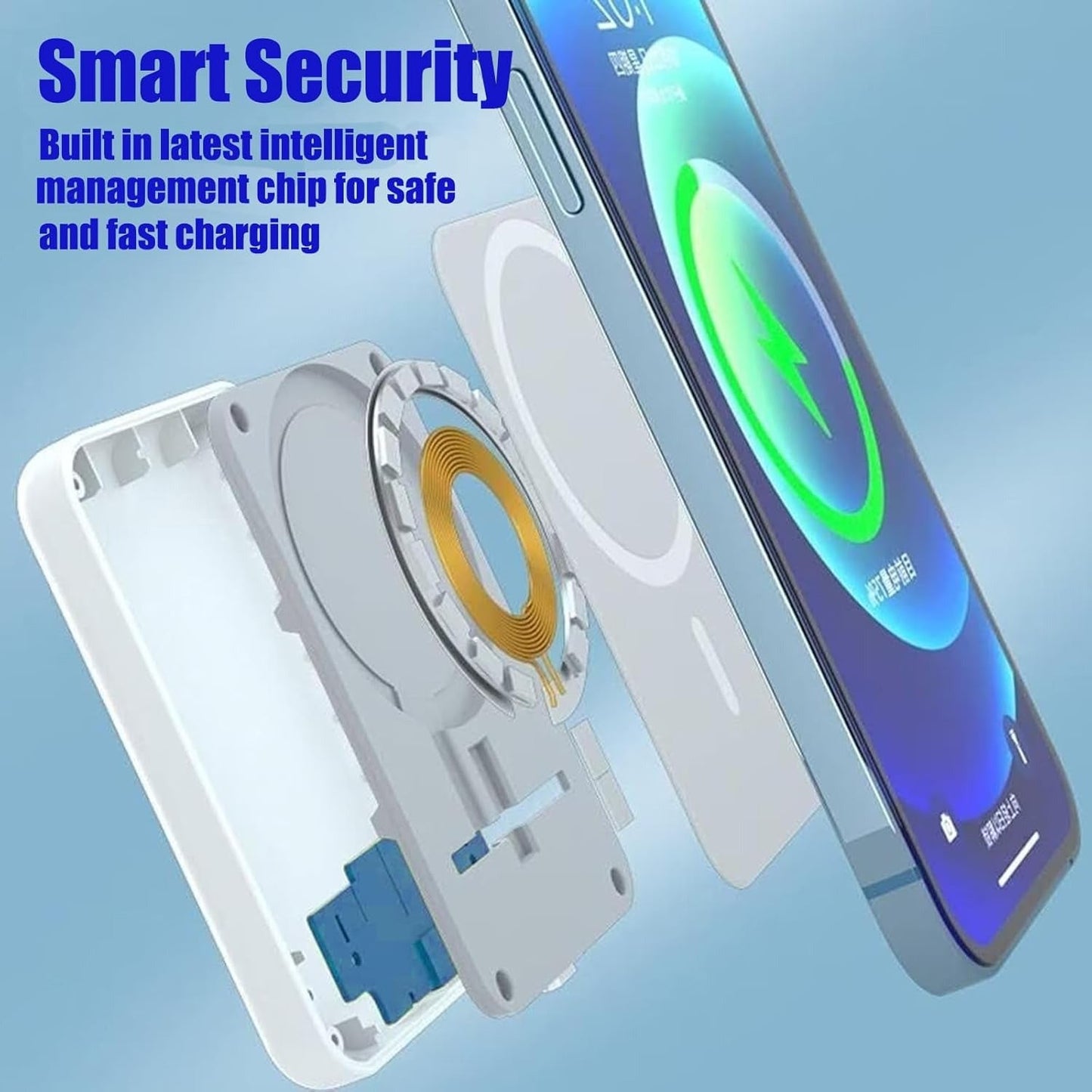 Magsafe Compatible ππ,πππ mah Magnetic Wireless Power Bank Compatible with iPhone ππtoππ pro max or Android