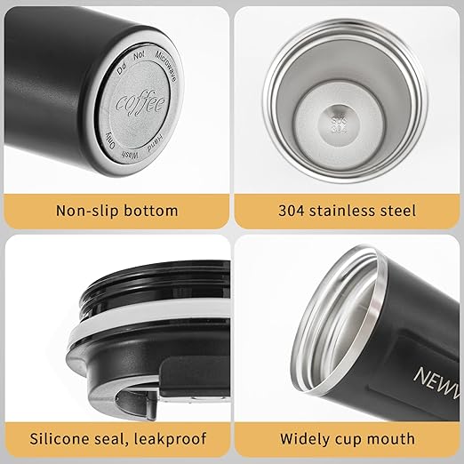 Stainless Steel Vacuum Insulated Travel Coffee Mug,Temperature Display Insulated Tumbler