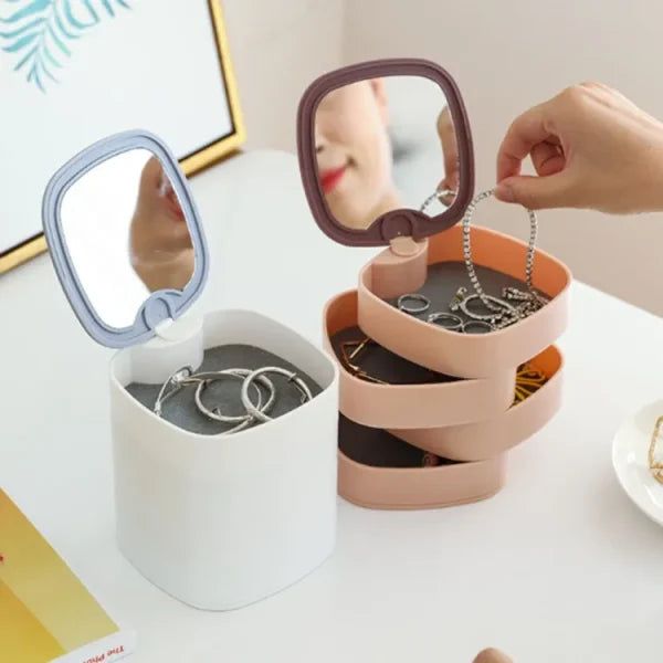 360 Jewellery Organiser Box With Mirror