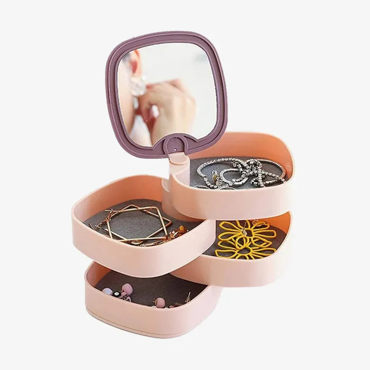 360 Jewellery Organiser Box With Mirror