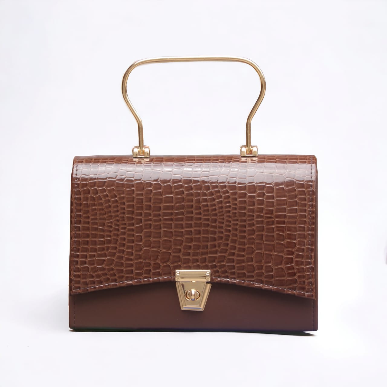 STYLISH HAND BAG WITH TOP HANDLE AND LONG STRAP