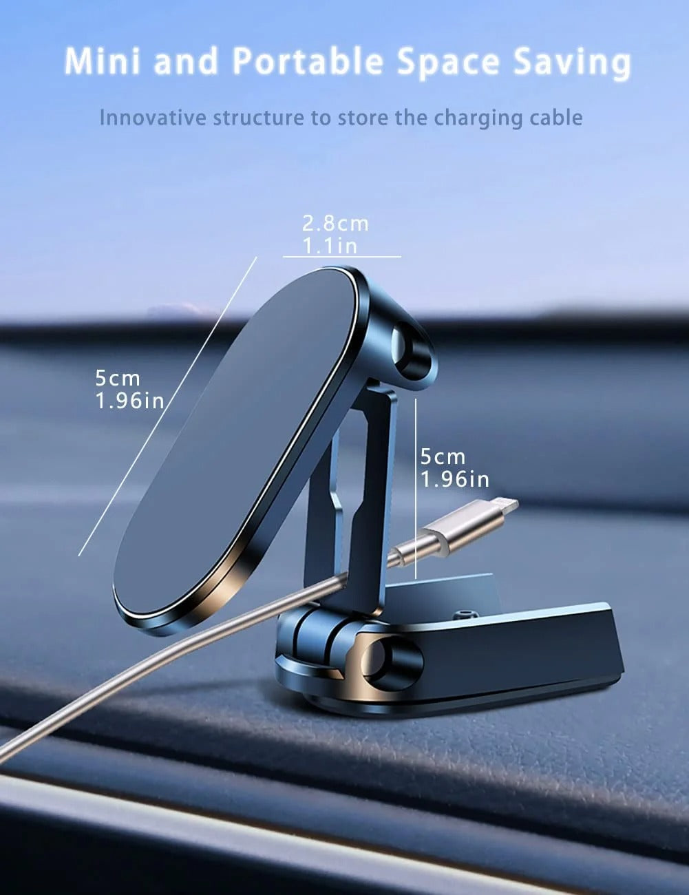 Magnetic Phone Holder【Upgrade Double-layer Foldable】Universal 360 ° Rotation