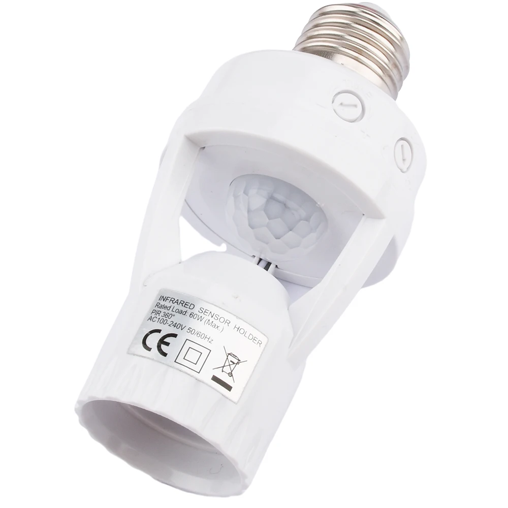 Infrared Motion Sensor Lamp Holder – 360° Smart Light Socket With Automatic On/off Detection