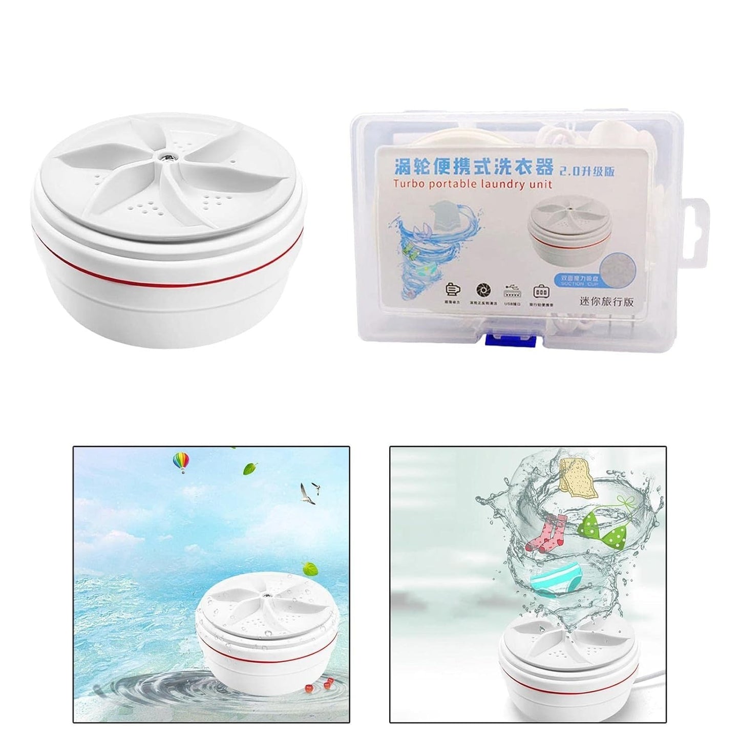 Ultrasonic Rotating Turbine Washing Machine