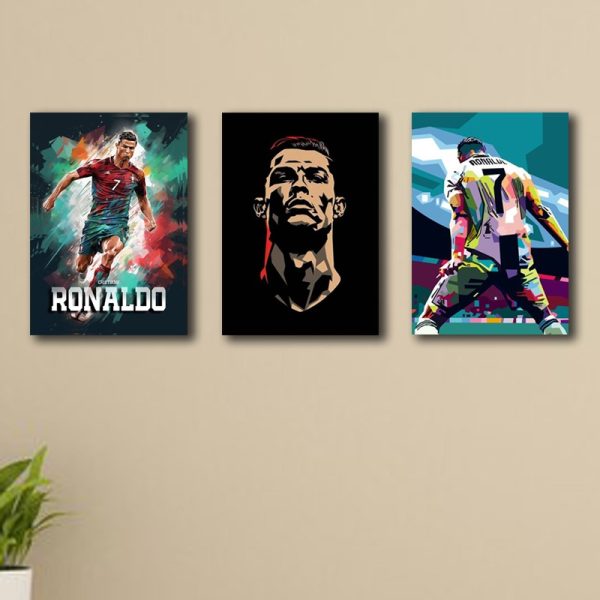 SET OF 3 CRISTIANO RONALDO CR7 WOODEN STICKY PHOTO FRAME