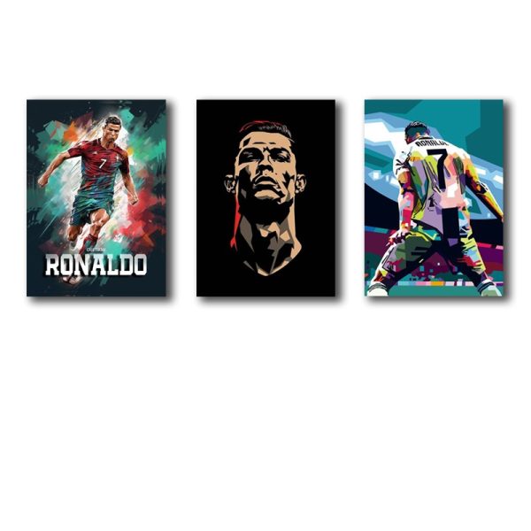 SET OF 3 CRISTIANO RONALDO CR7 WOODEN STICKY PHOTO FRAME