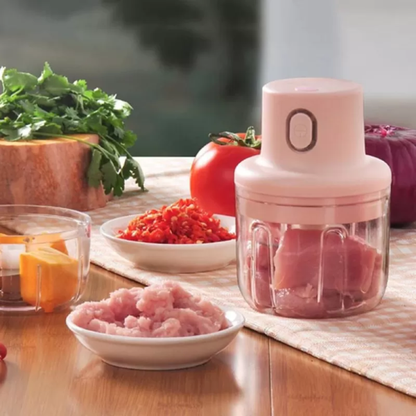 MINI ELECTRIC VEGETABLE CHOPPER – USB Rechargeable & Portable