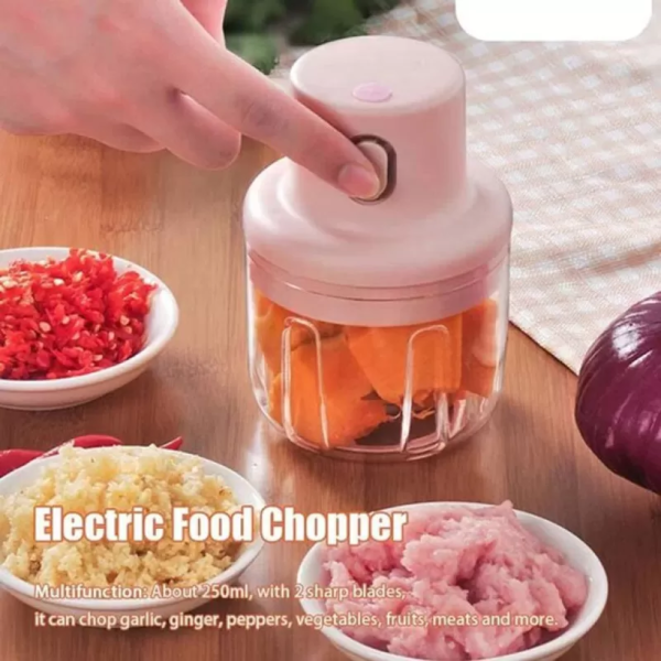 MINI ELECTRIC VEGETABLE CHOPPER – USB Rechargeable & Portable
