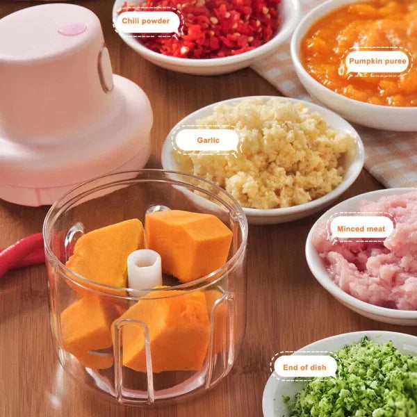 MINI ELECTRIC VEGETABLE CHOPPER – USB Rechargeable & Portable
