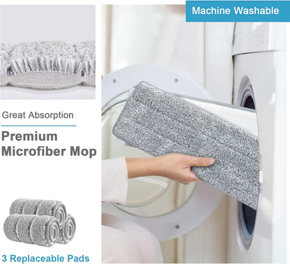 MOP CLEANER WITH BUCKET & 2 EXTRA MOP FIBER