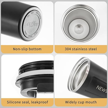 Stainless Steel Vacuum Insulated Travel Coffee Mug,Temperature Display Insulated Tumbler