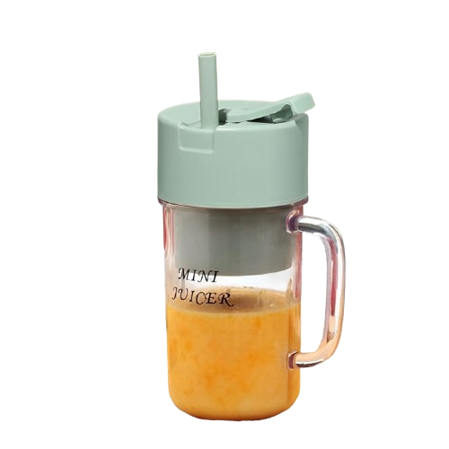 MUG SHAPED PORTABLE BLENDER WITH STRAW