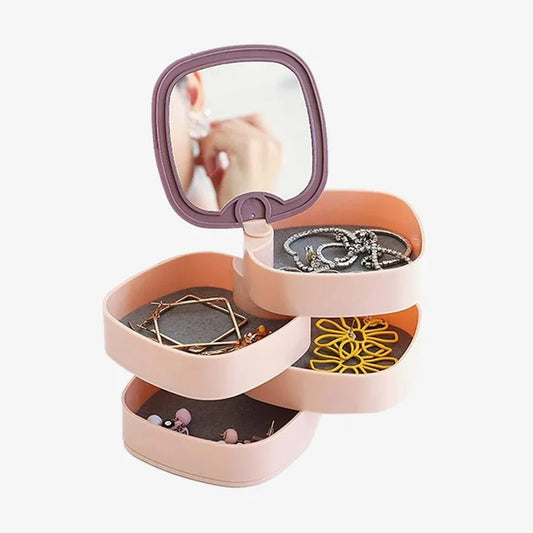 360 Jewellery Organiser Box With Mirror