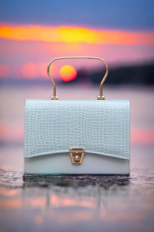 STYLISH HAND BAG WITH TOP HANDLE AND LONG STRAP