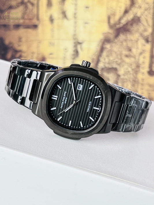 Patek Philippe Black Analog Date Working Watch