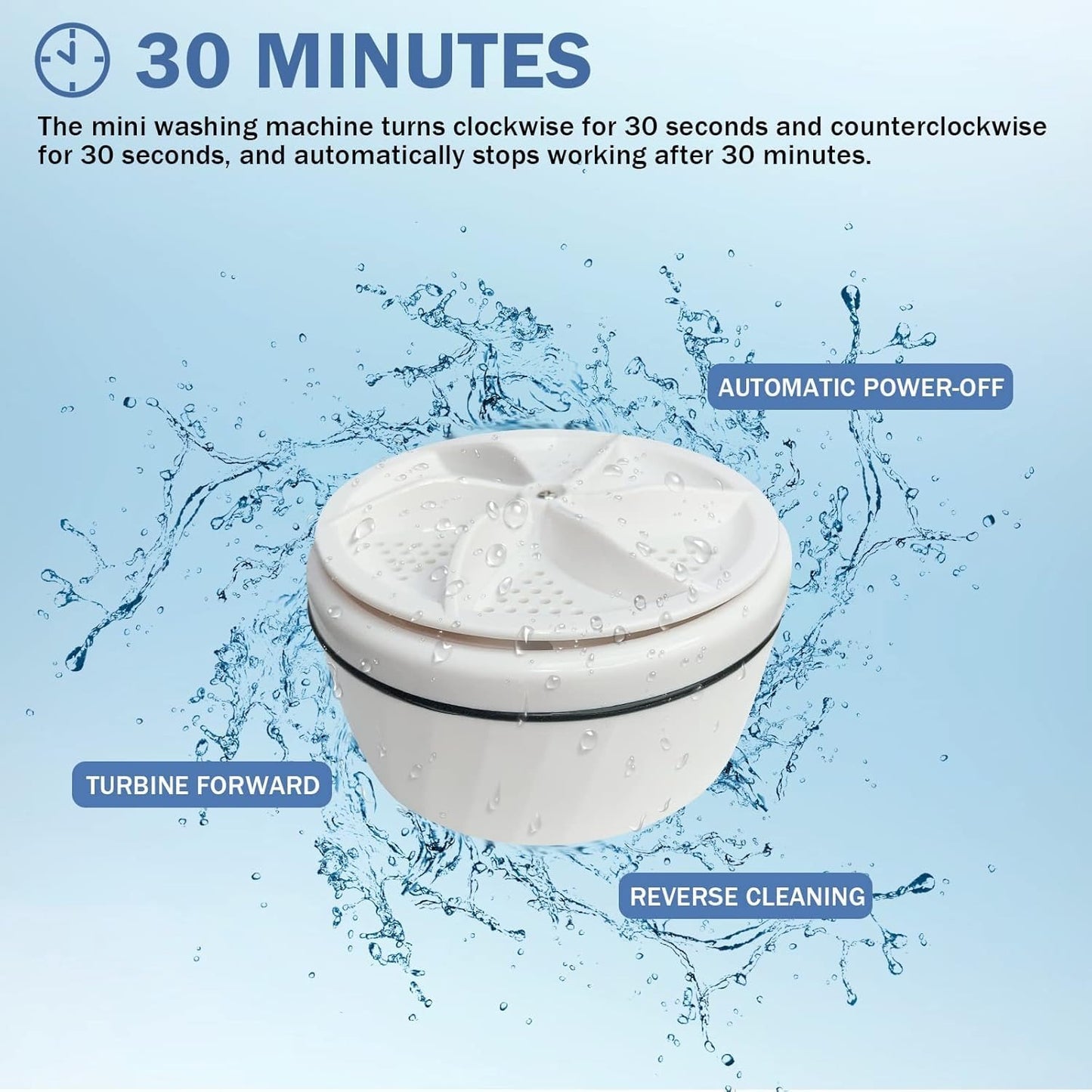 Ultrasonic Rotating Turbine Washing Machine