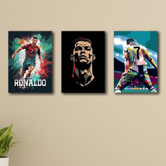 SET OF 3 CRISTIANO RONALDO CR7 WOODEN STICKY PHOTO FRAME